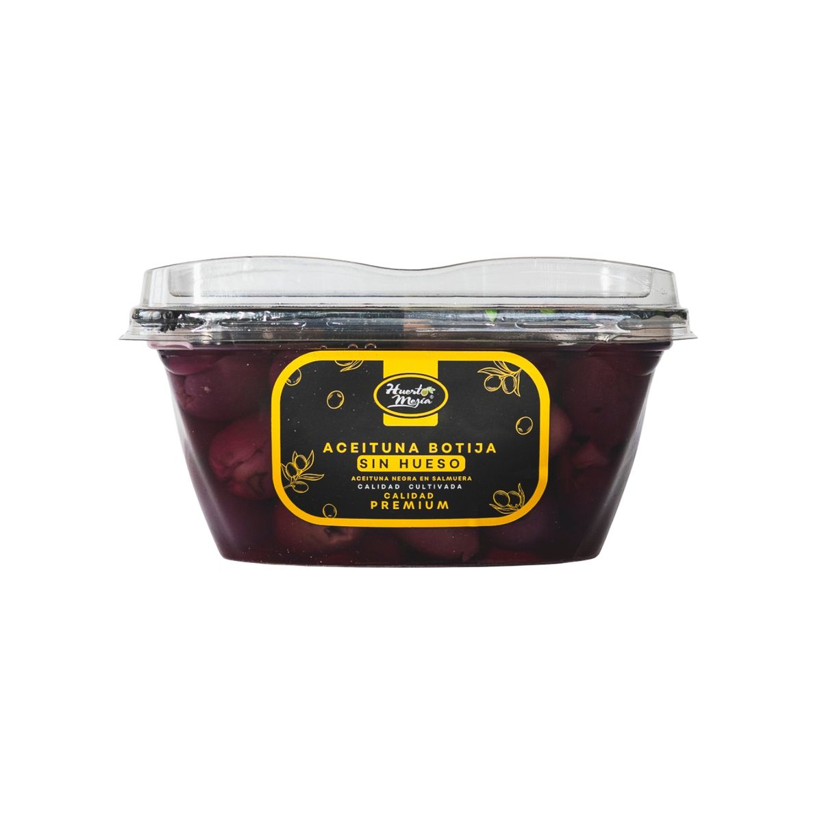 HUERTO MEJIA - Aceituna Botija Sin Pepa Huerto Mejía Empaque 220 g