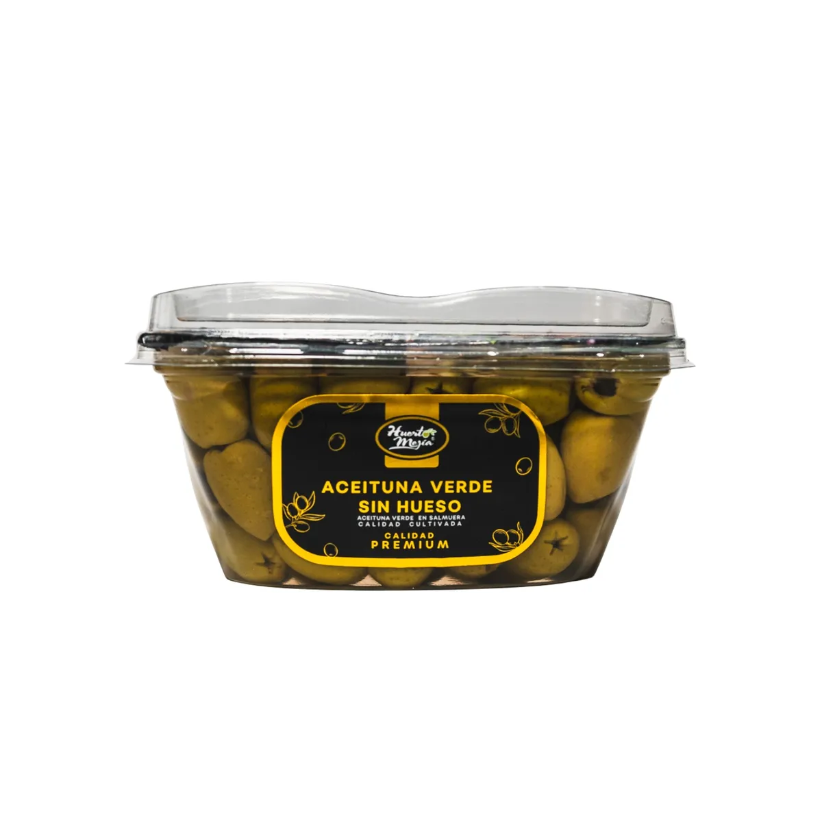 HUERTO MEJIA - Aceituna Verde Sin Pepa Huerto Mejía Empaque 230 g