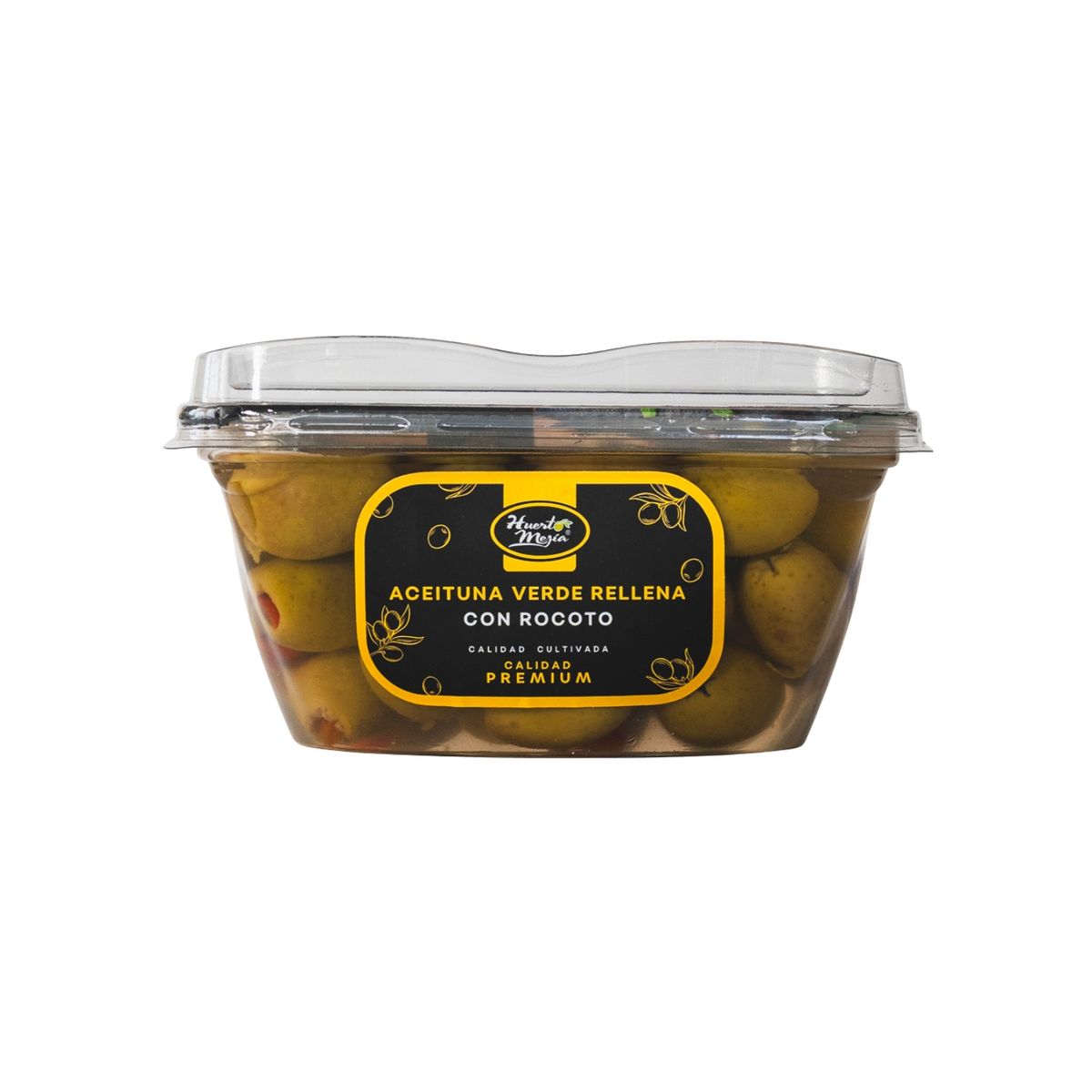 HUERTO MEJIA - Aceituna Rellena con Rocoto Huerto Mejía Empaque 230 g