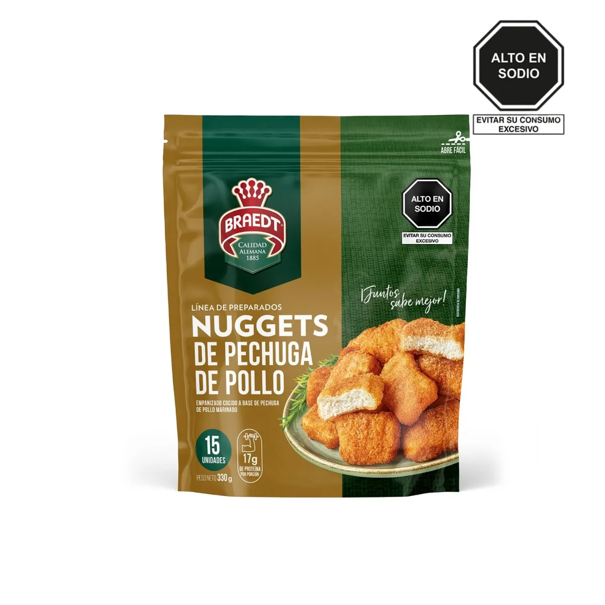 BRAEDT - Nuggets de Pechuga de Pollo Braedt Empaque 330 g