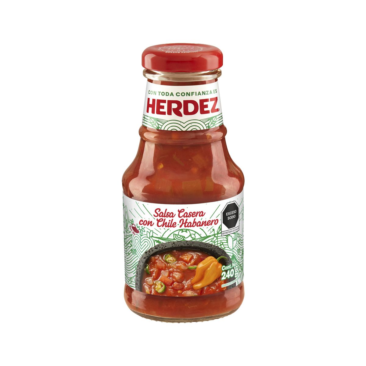 HERDEZ - Salsa Casera Herdez Chile Habanero Botella 240 g