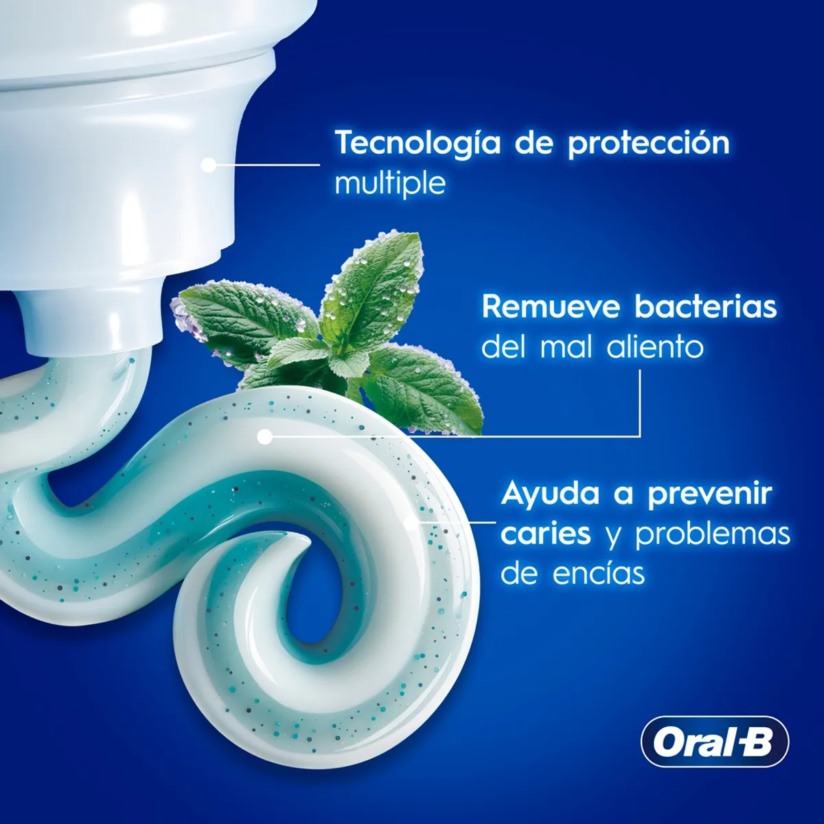 ORAL B - Pasta Dental Oral-B Protección 100% de tu Boca* Cuidada Empaque 2 Und