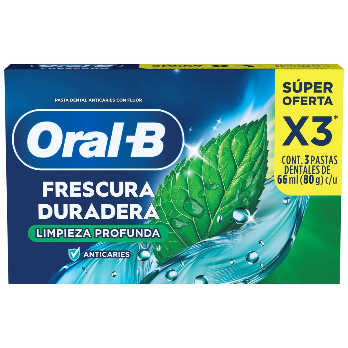 ORAL B - Pasta Dental Oral-b Frescura Duradera Empaque 3 Und