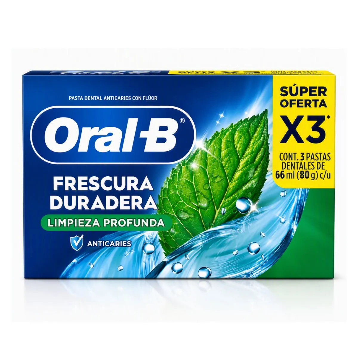 ORAL B - Pasta Dental Oral-b Frescura Duradera Empaque 3 Und