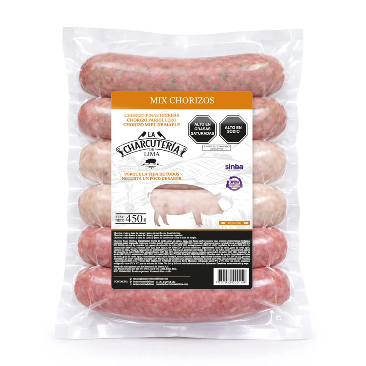 LA CHARCUTERIA DE LIMA - Mix Chorizos La Charcutería de Lima Empaque 510 g
