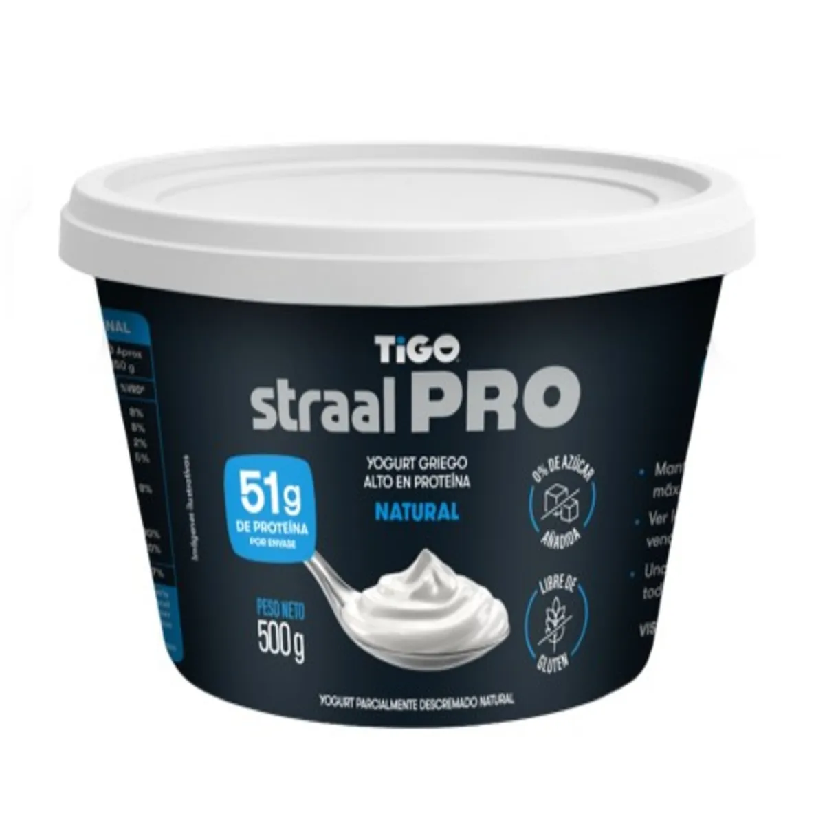 TIGO - Yogurt Griego Tigo Straal Pro Natural Pote 500 g