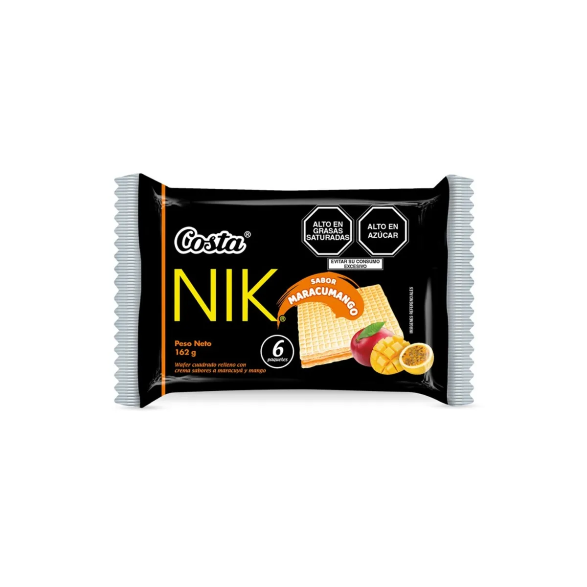 COSTA - Wafer Nik Maracumango Empaque 6 Und
