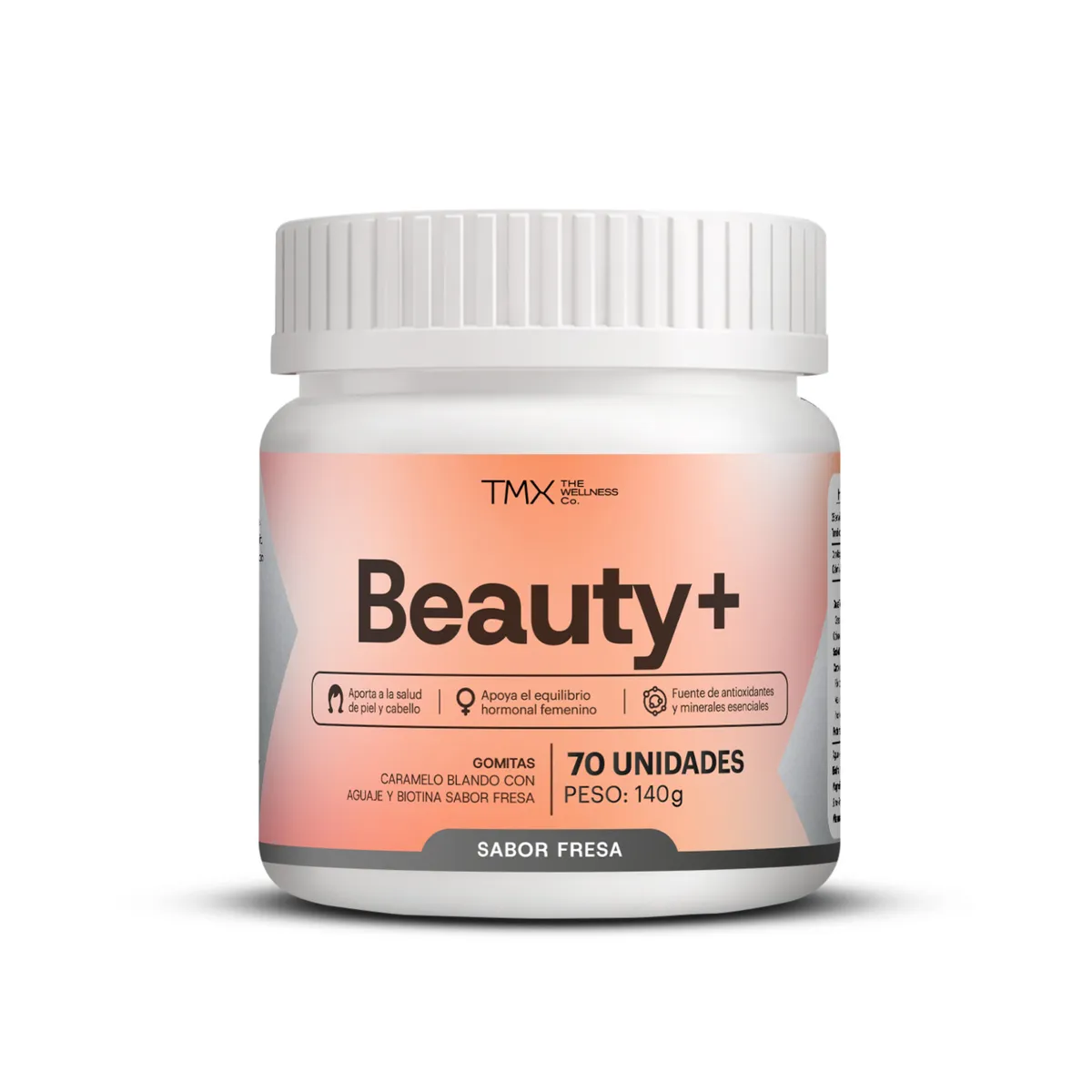 TMX THE WELLNESS CO - Gomitas TMX the Wellness Co. Beauty+ Fresa Envase 70 Und
