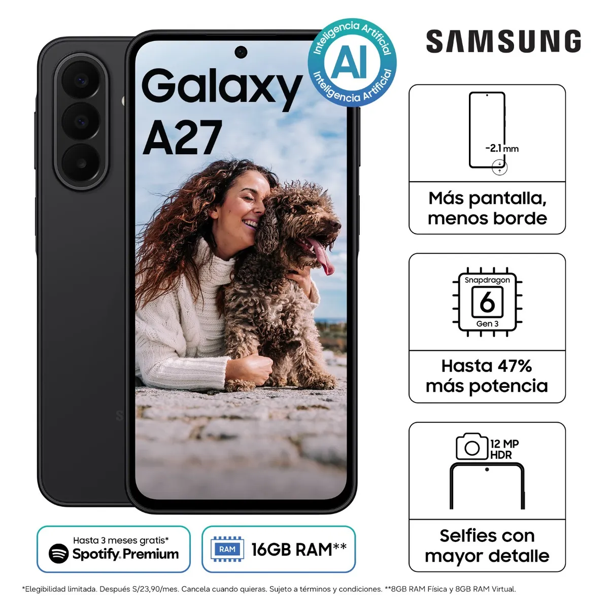 SAMSUNG - Smartphone Galaxy A27 5G 256Gb Black