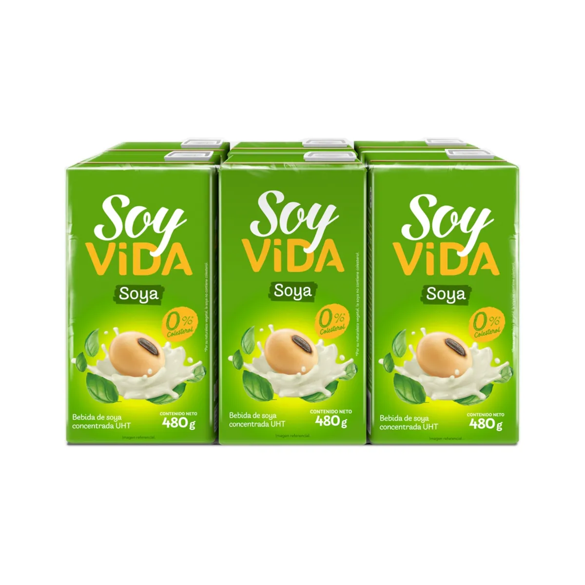 SOY VIDA - Bebida de Soya Soy Vida Pack 6 Cajas 480 g