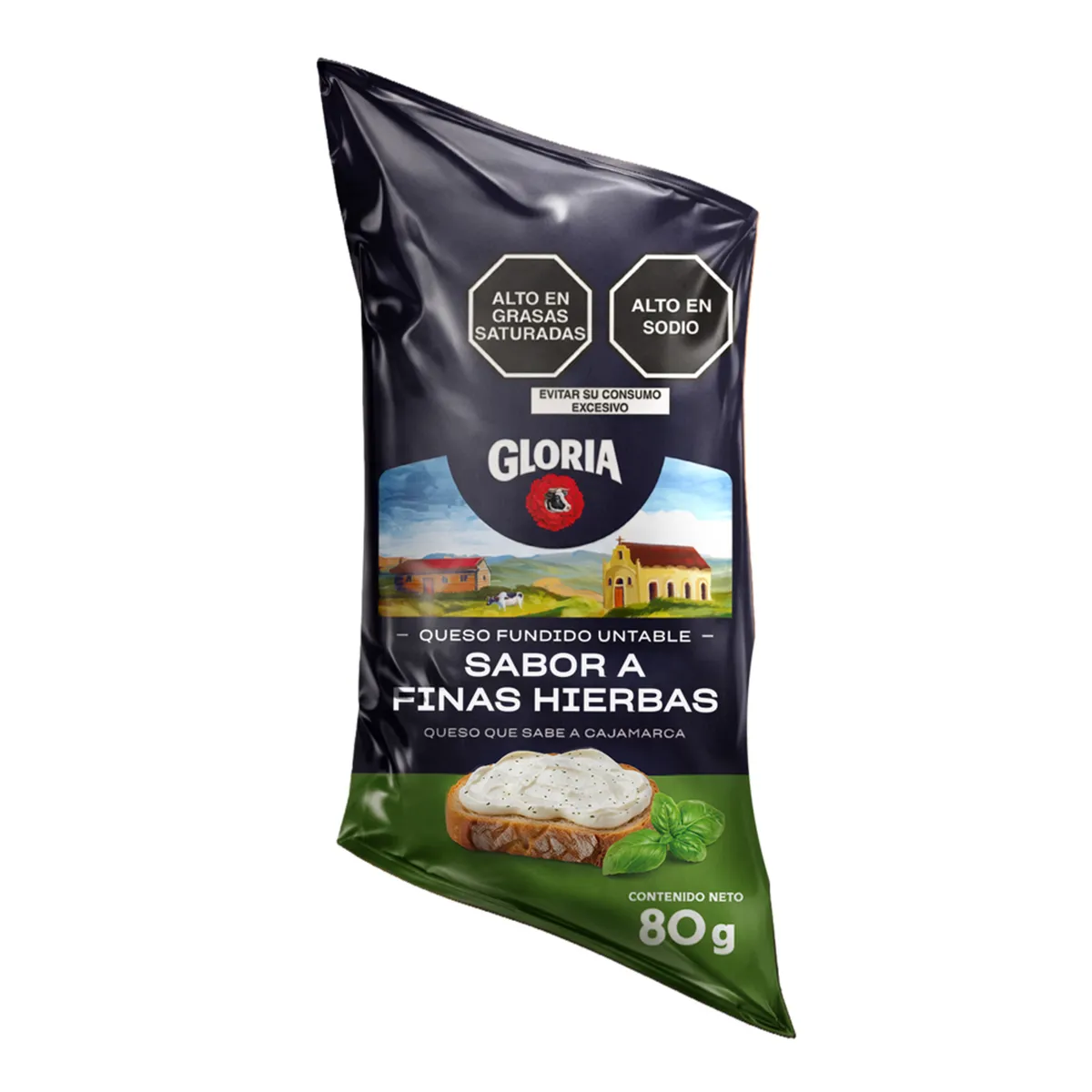 GLORIA - Queso Fundido Gloria Untable Finas Hierbas Empaque 80 g