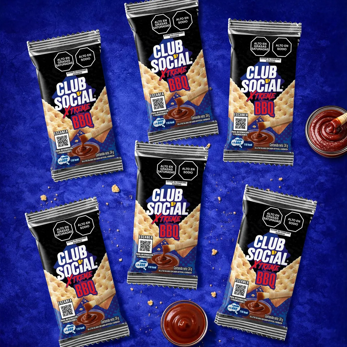 CLUB SOCIAL - Galleta Club Social Xtreme BBQ Sixpack 144 g