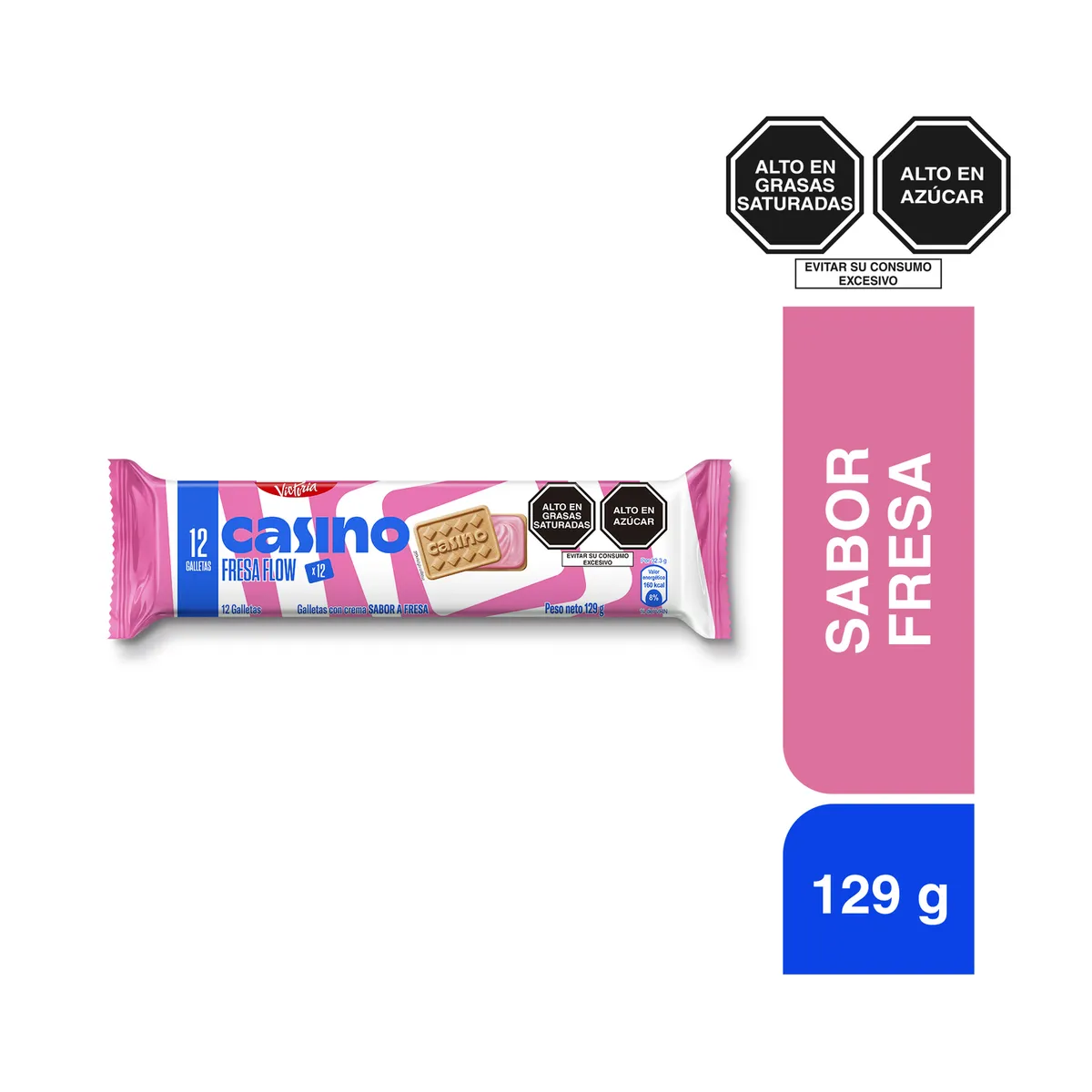VICTORIA - Galleta Casino Fresa Empaque 129 g