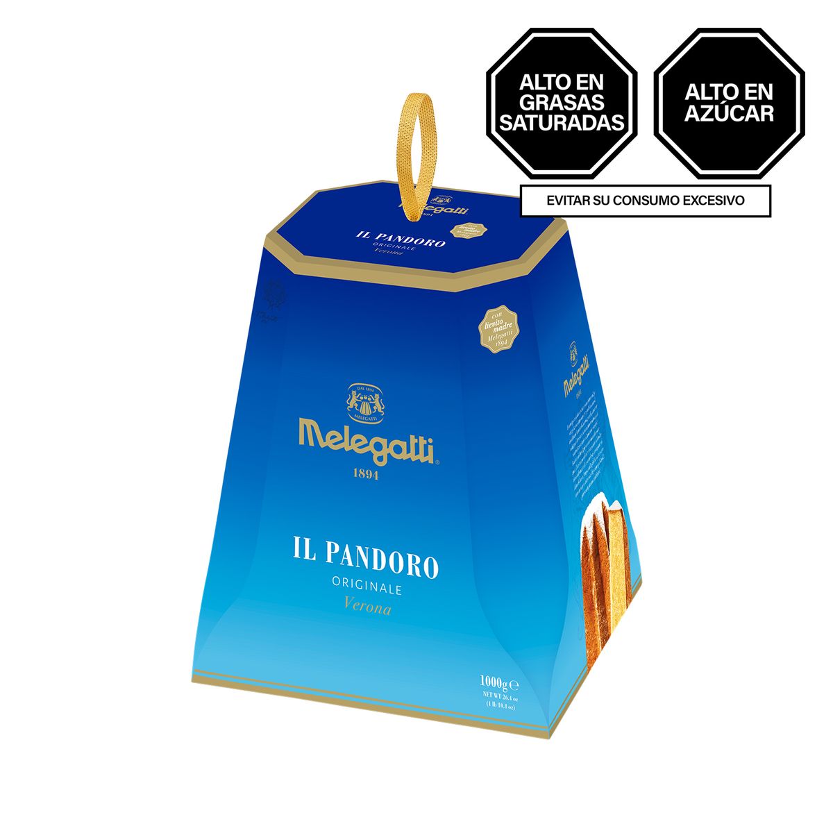 MELEGATTI - Bizcocho Pandoro Melegatti Il Original Empaque 1 Kg