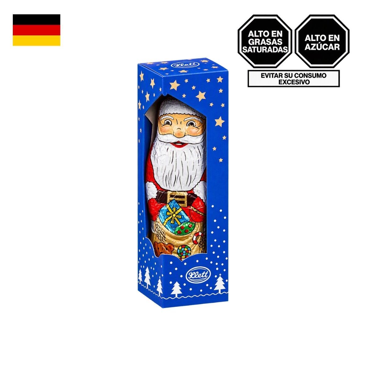 KLETT - Chocolate con Leche Klett Santa Claus Empaque 100 g