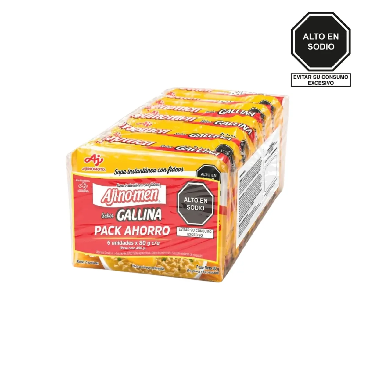 AJINOMEN - Sopa Instantánea Ajinomen Gallina Empaque 6 Und