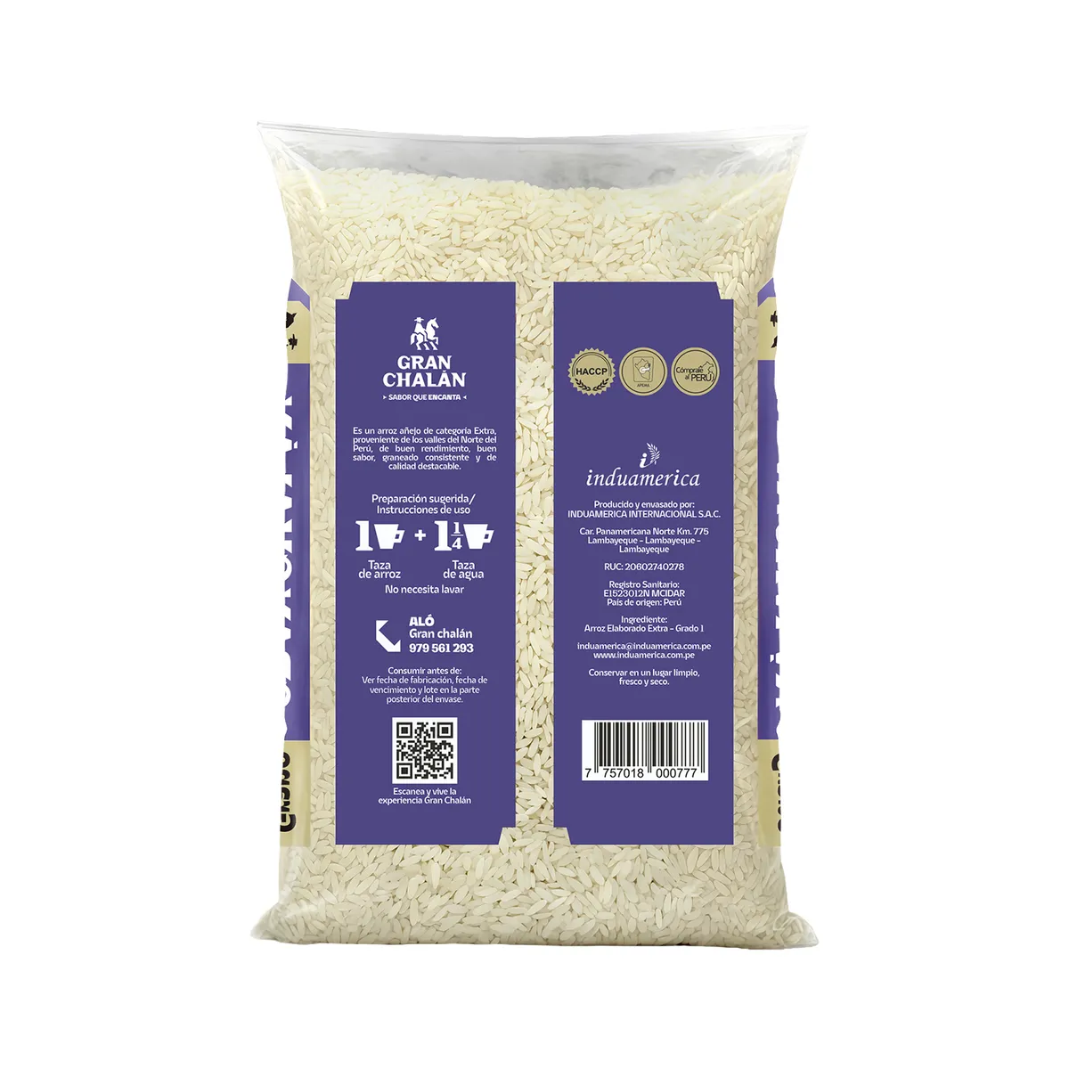 GRAN CHALAN - Arroz Extra Gran Chalán Fina Selección Bolsa 4 Kg