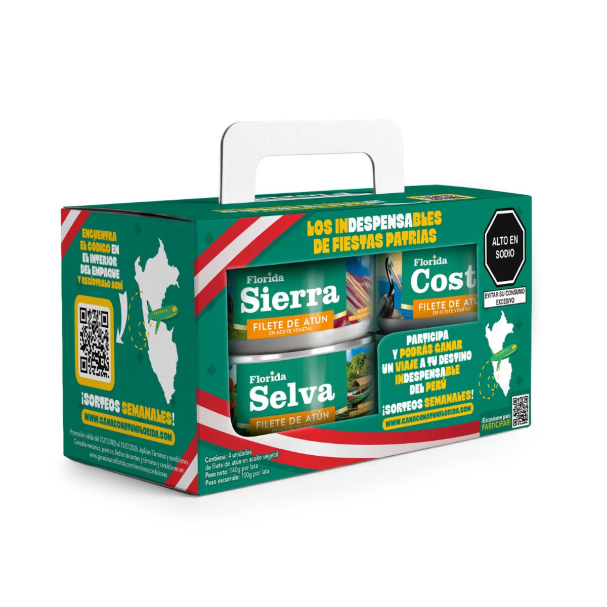 FLORIDA - Atún Florida Four Pack Fiestas Patrias Empaque 4 Und