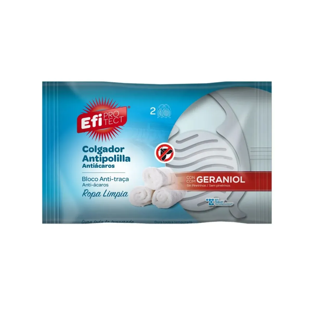 EFIPROTEC - Colgador Antipolilla EFI Protect Ropa Limpia Empaque 40.1 g