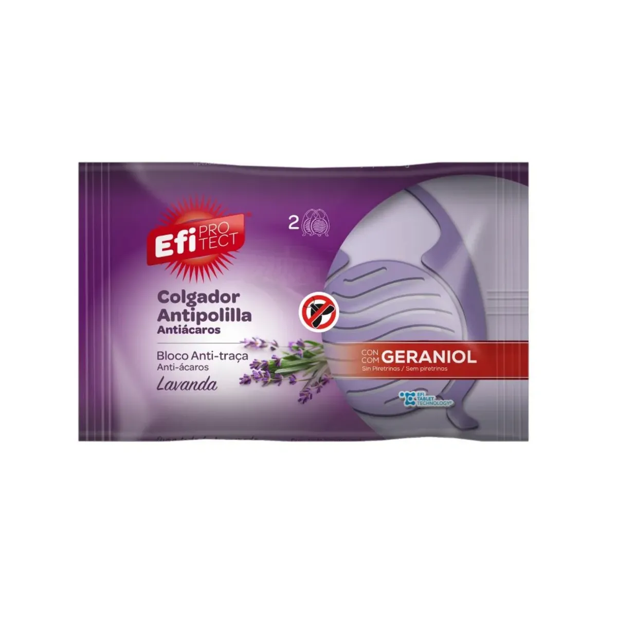 EFIPROTEC - Colgador Antipolilla EFI Protect Lavanda Empaque 40.1 g