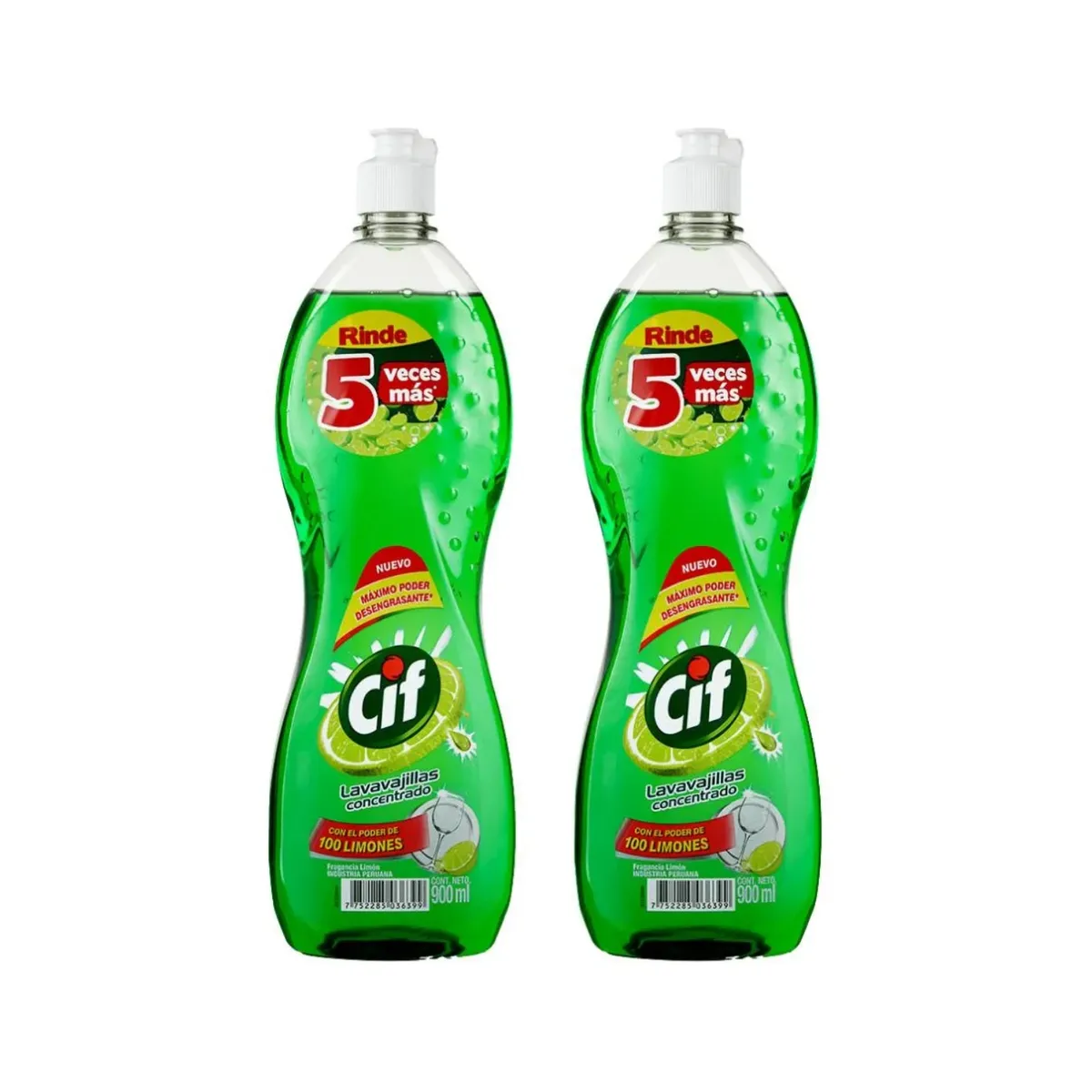CIF - Lavavajillas Cif Limón Pack 2 Botellas 900 mL