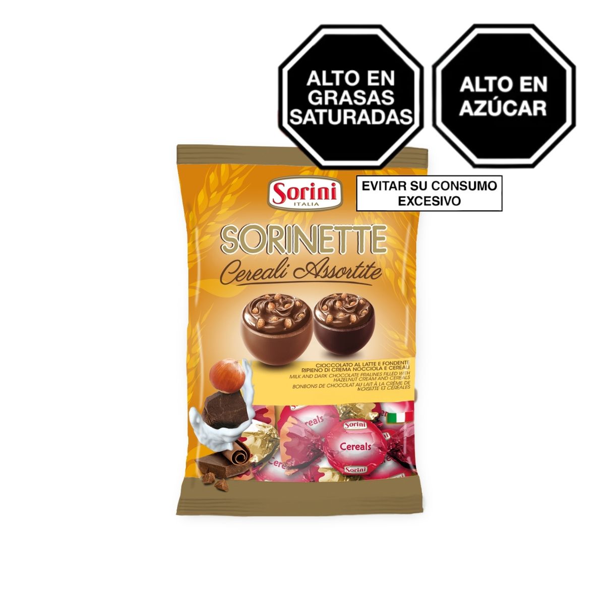 SORINI - Bombones de Chocolate Sorini Sorinette Cereali Bolsa 95 g