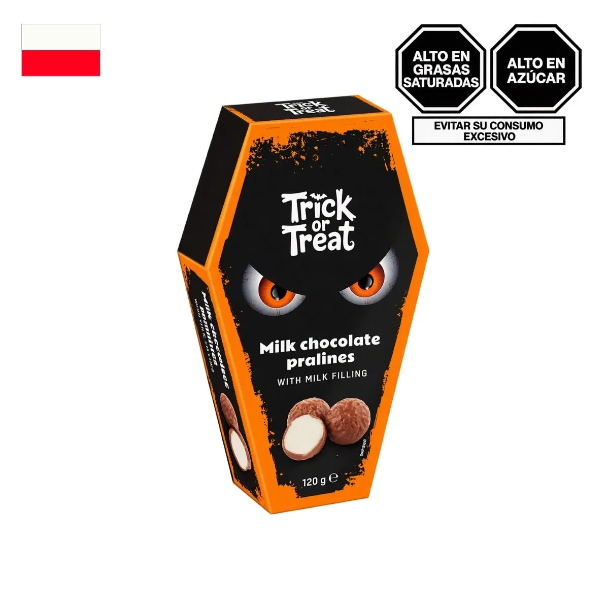  - Bombones de Chocolate Delicadore Trick or Treat Empaque 120 g
