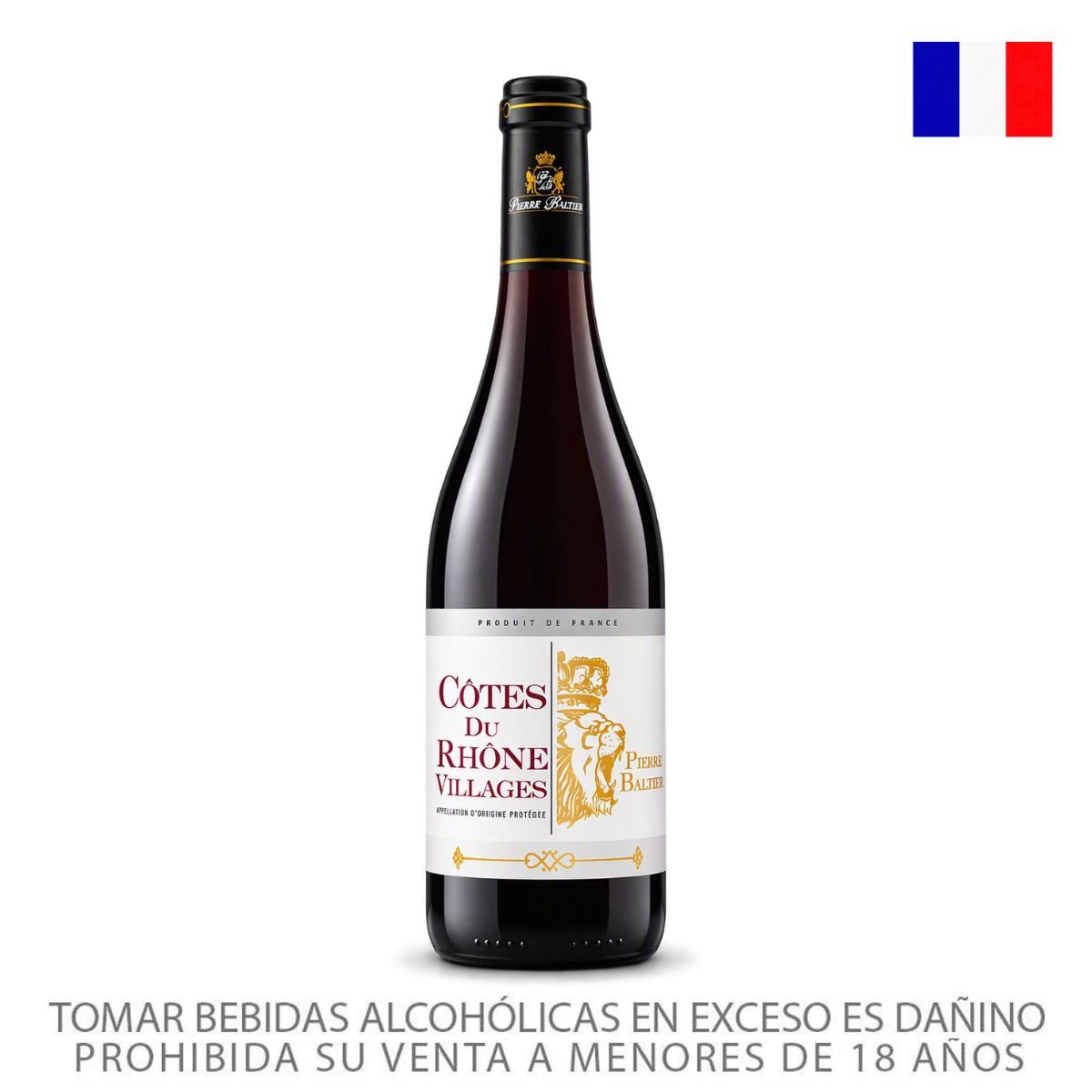 PIERRE BALTIER - Vino Tinto Pierre Baltier Côtes du Rhône Botella 750 mL