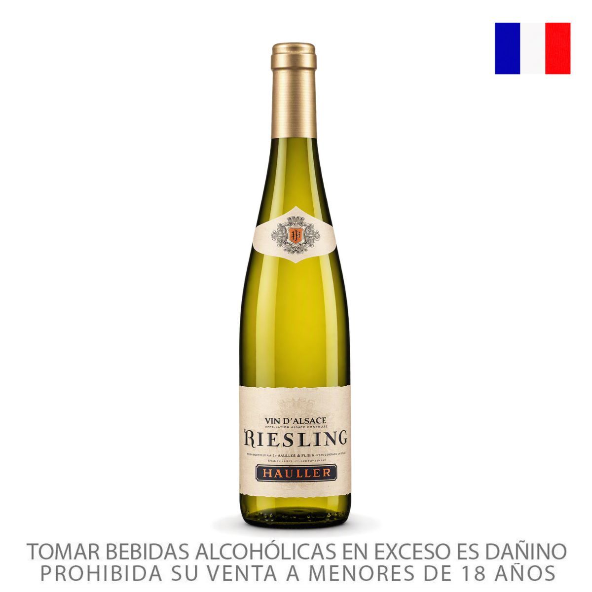 HAULLER - Vino Blanco Hauller Alsace Riesling Botella 750 mL