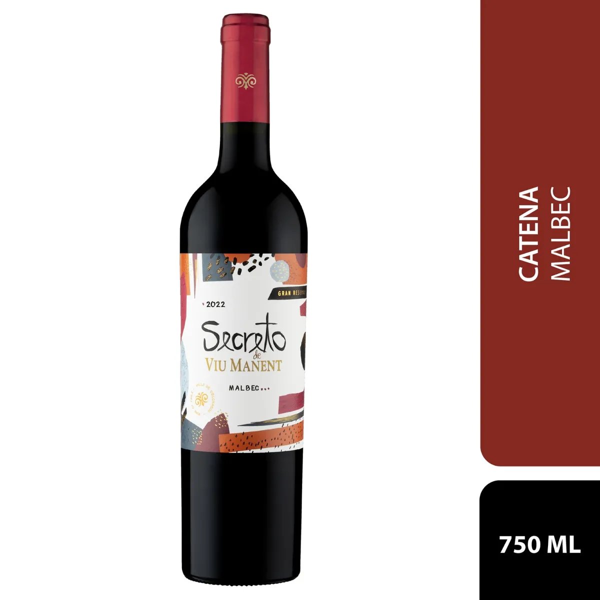 VIU MANENT - Vino Viu Manent Secreto Malbec Botella 750 mL