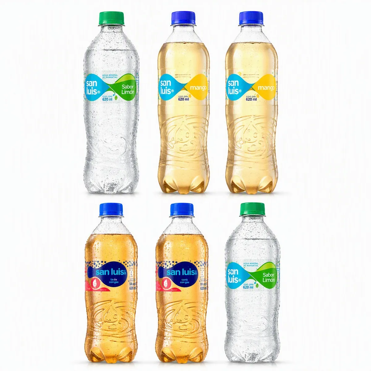 SAN LUIS - Agua San Luis Sabores Surtidos Sixpack Botella 625 mL