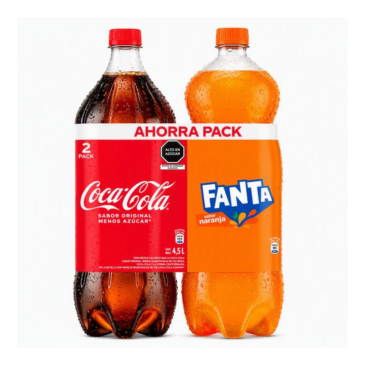 COCA COLA - Pack Gaseosa Coca-Cola + Fanta 2.25 L