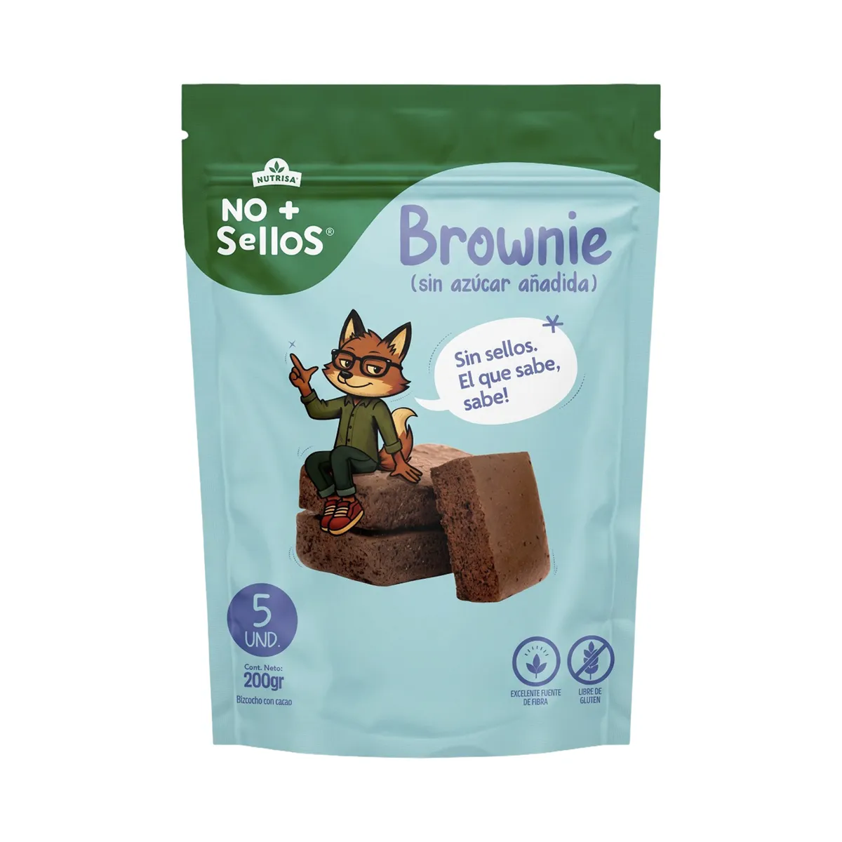 NO MAS SELLOS - Brownie No Más Sellos Doypack 5 Und