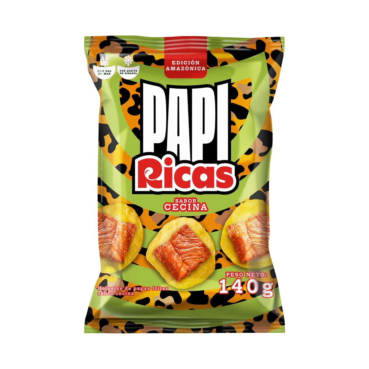 RICAS - Papas Papi Ricas Sabor Cecina Bolsa 140 g