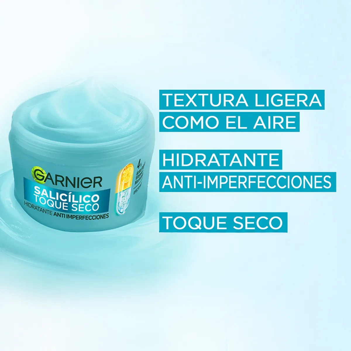 GARNIER - Crema Toque Seco Acido Salicilico Garnier Envase 82.5 mL