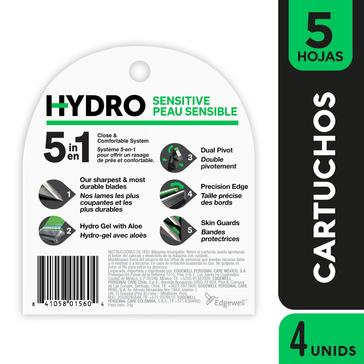 SCHICK - Repuestos Schick Hydro Sensitive Empaque 4 Und