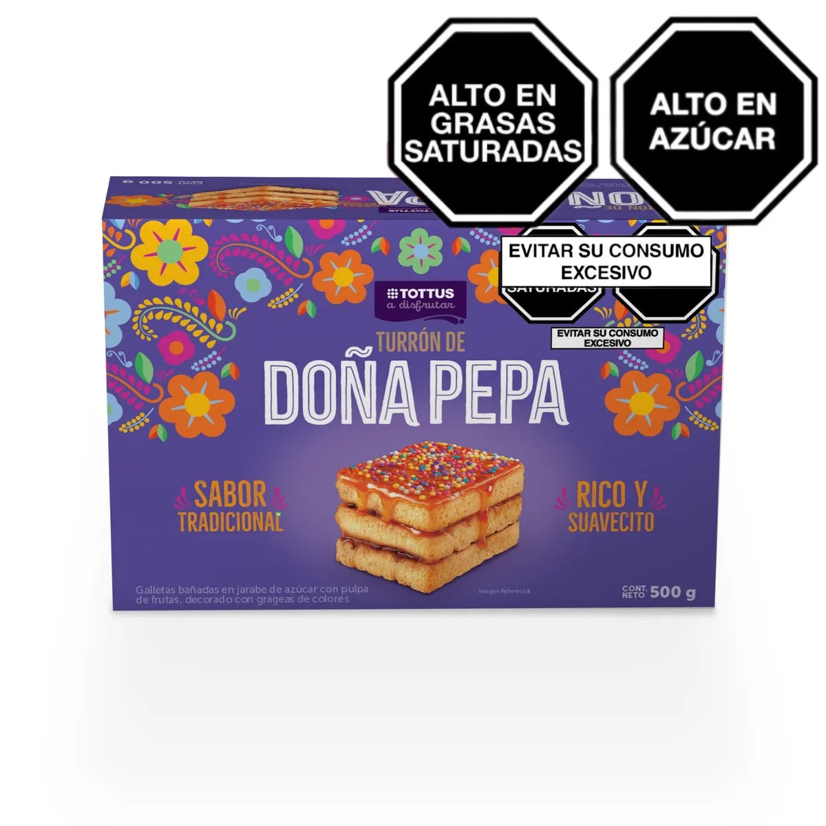 TOTTUS - Turrón de Doña Pepa Tottus Caja 500 g