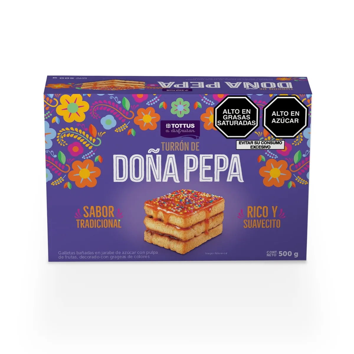 TOTTUS - Turrón de Doña Pepa Tottus Caja 500 g