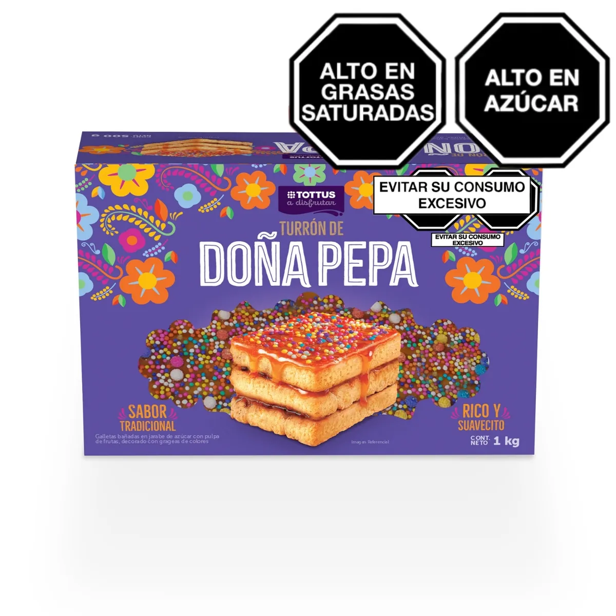 TOTTUS - Turrón de Doña Pepa Tottus Caja 1 Kg