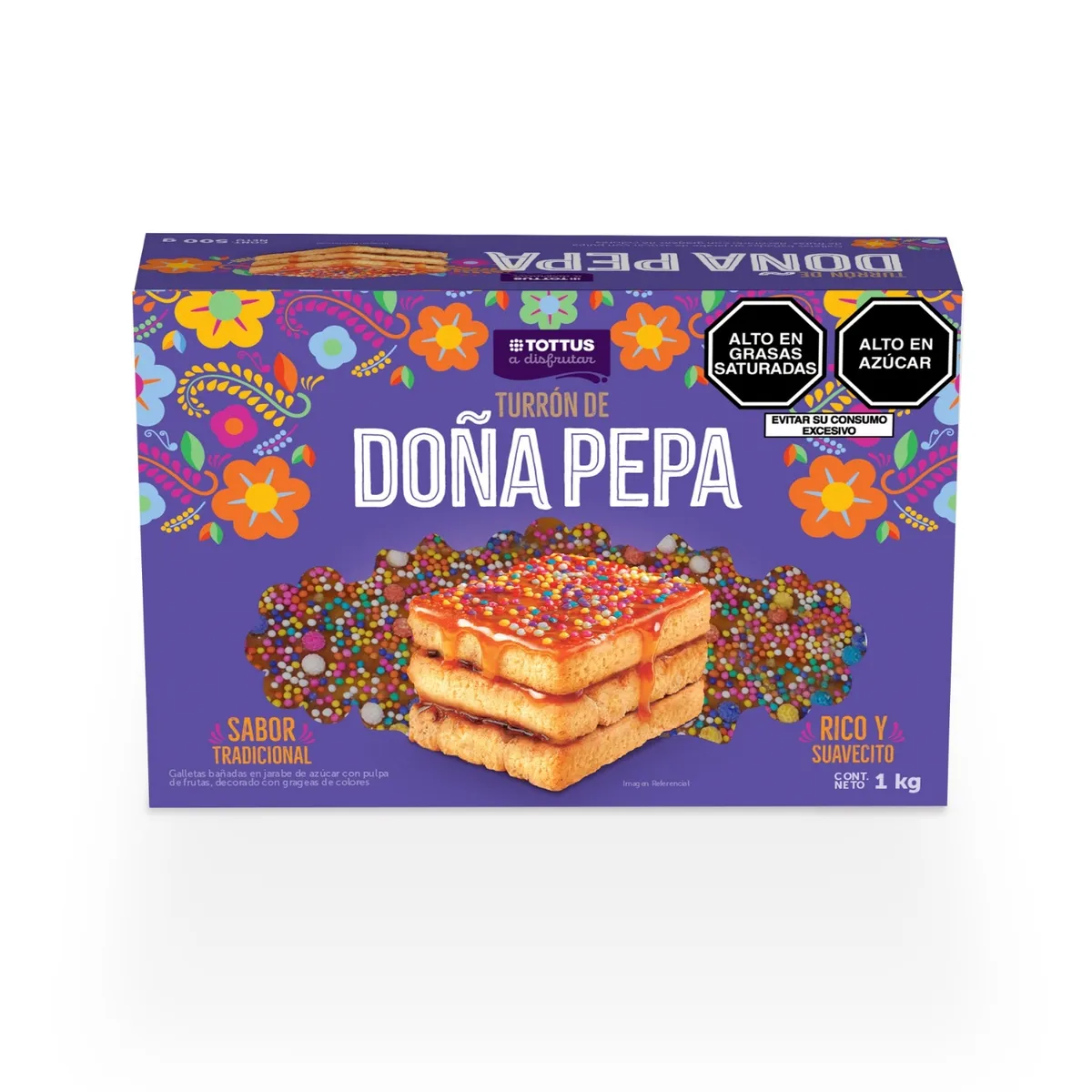 TOTTUS - Turrón de Doña Pepa Tottus Caja 1 Kg