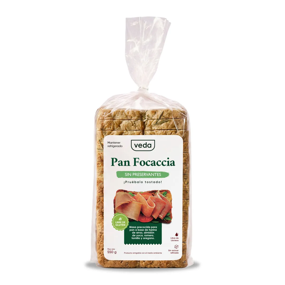 VEDA - Pan Focaccia Veda 550 g