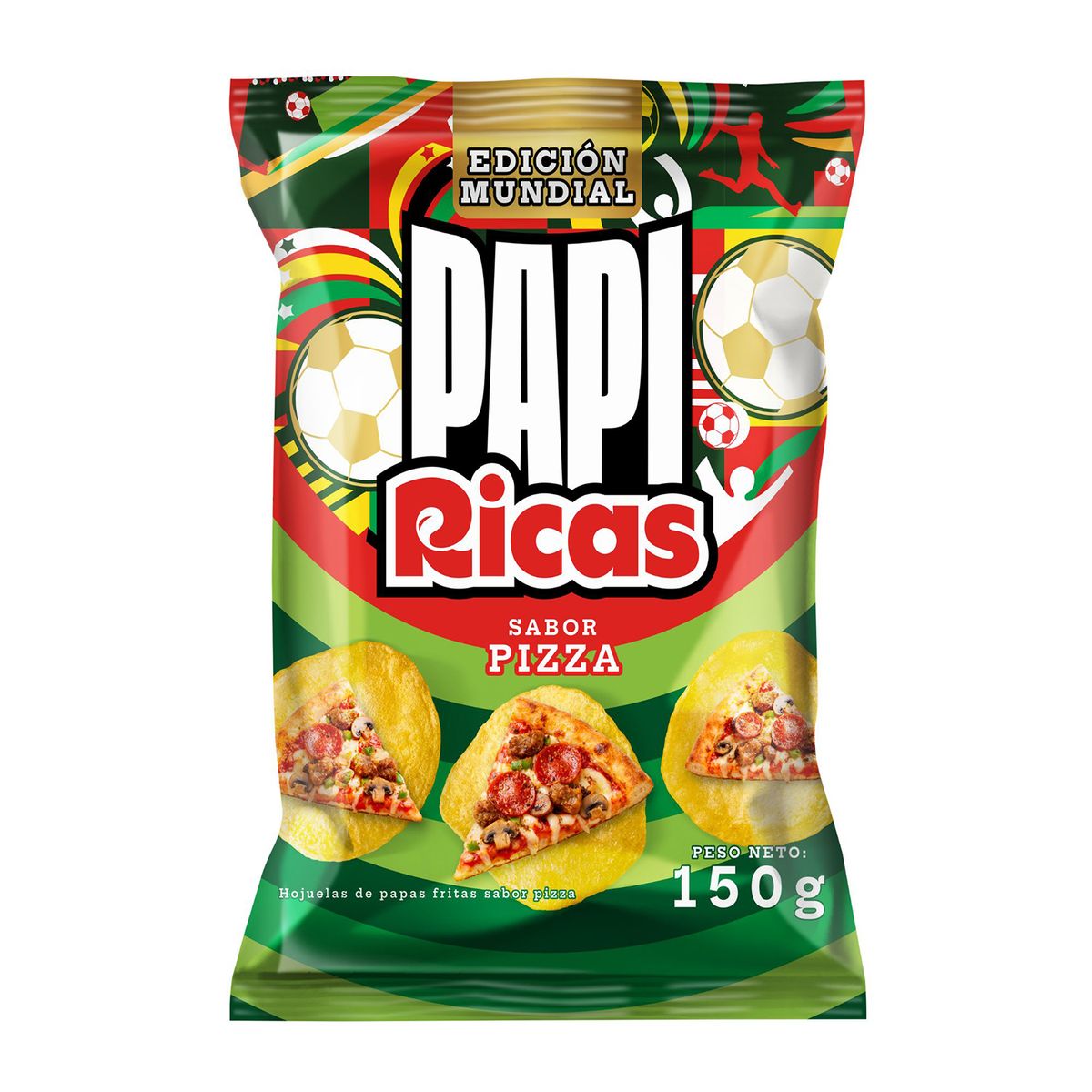 RICAS - Papas Papi Ricas Sabor Pizza Bolsa 150 g