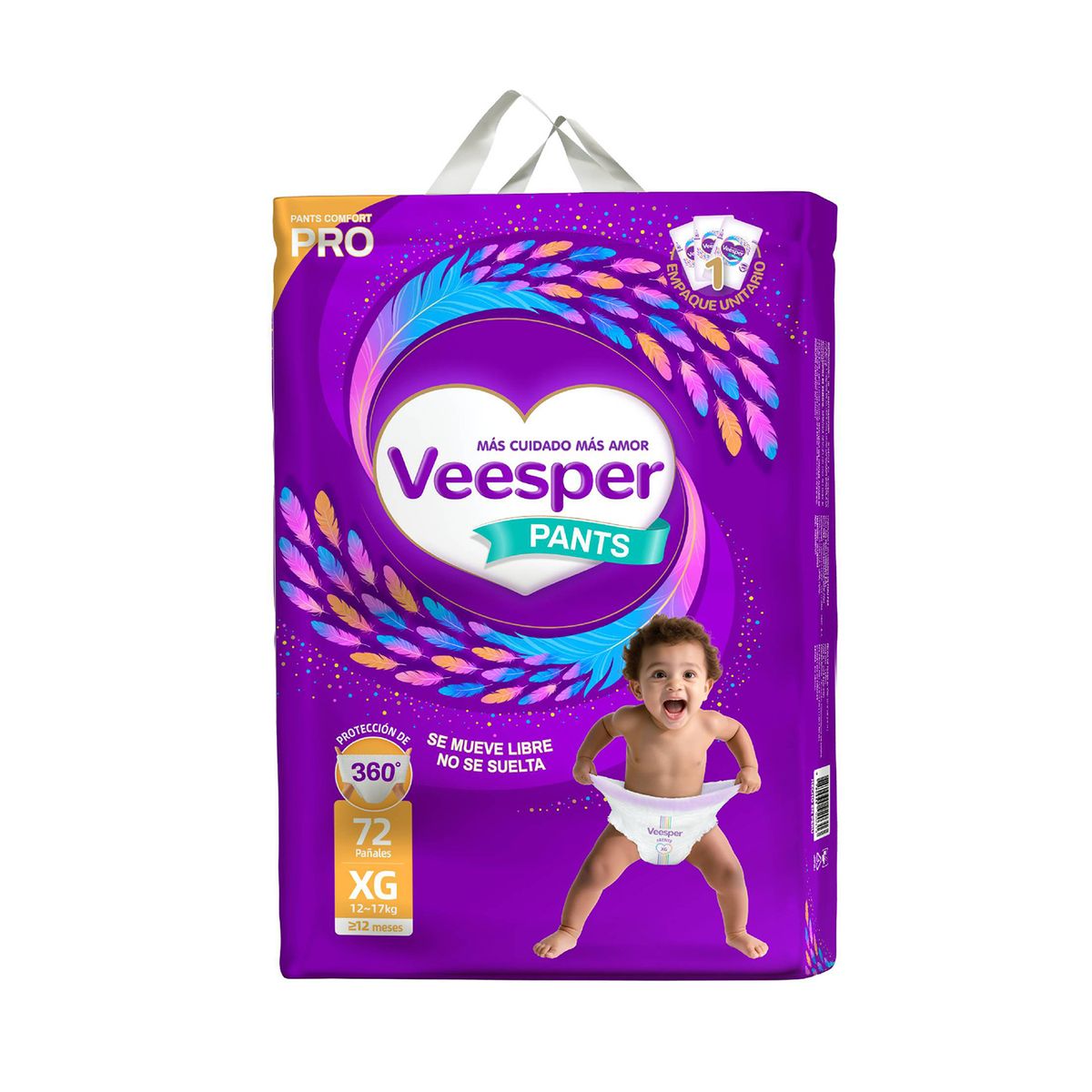 VEESPER - Pañal Pants Veesper XG Empaque 72 Und