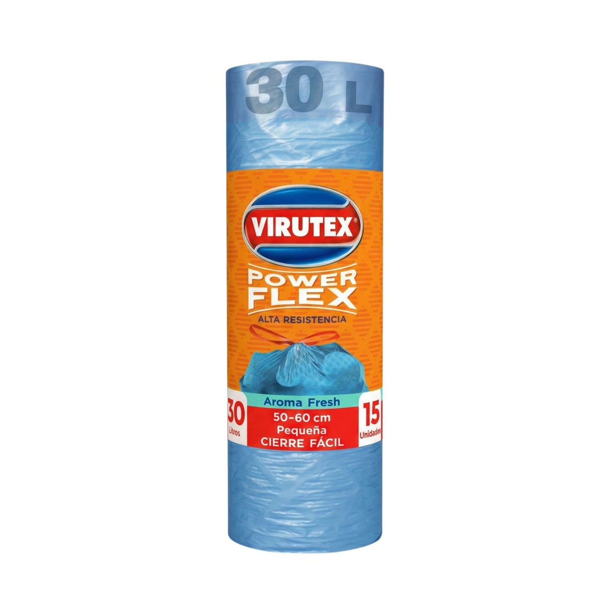 VIRUTEX - Bolsas para Basura Power Flex 30 L Empaque 15 Und