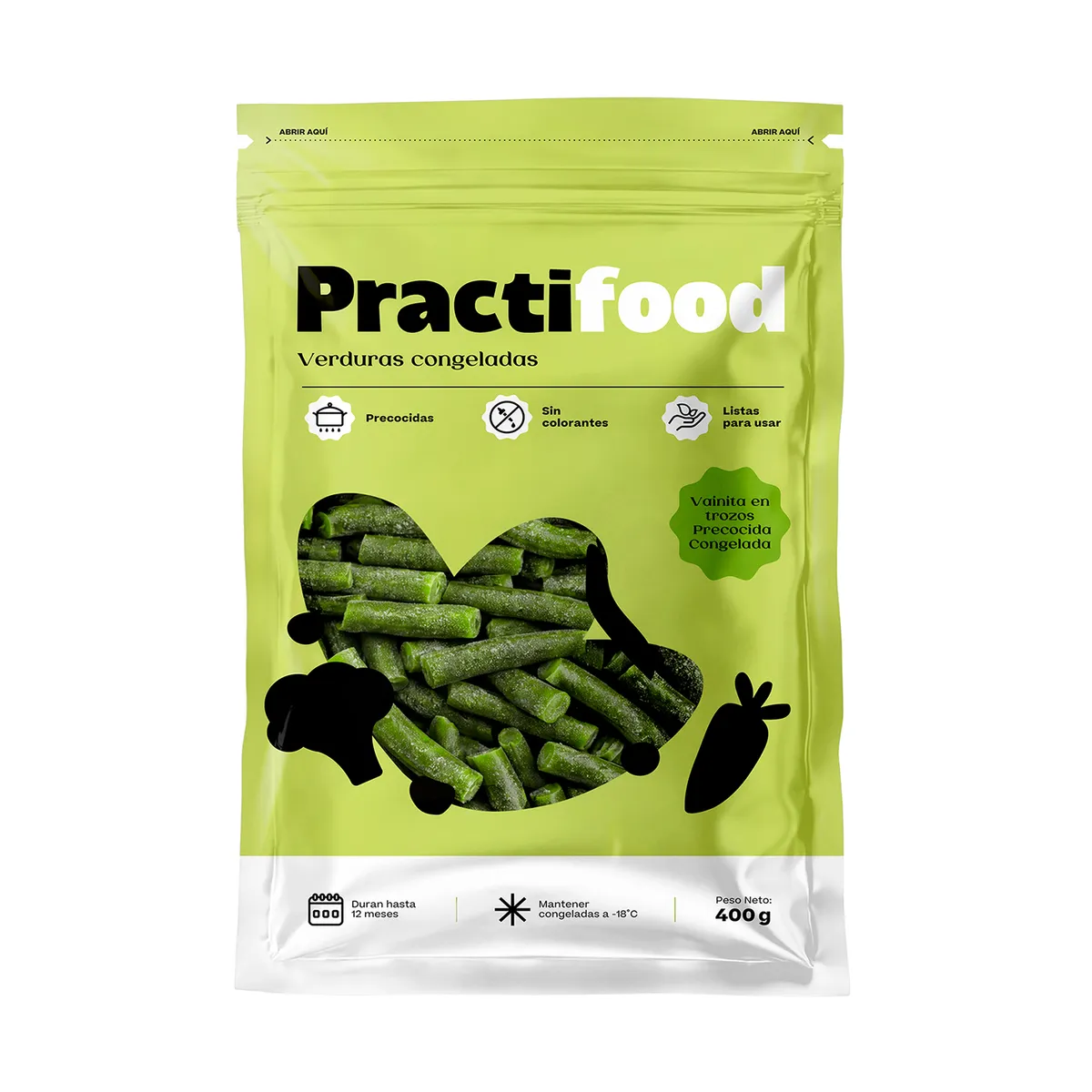 PRACTIFOOD - Vainita en Trozos PractiFood Bolsa 400 g