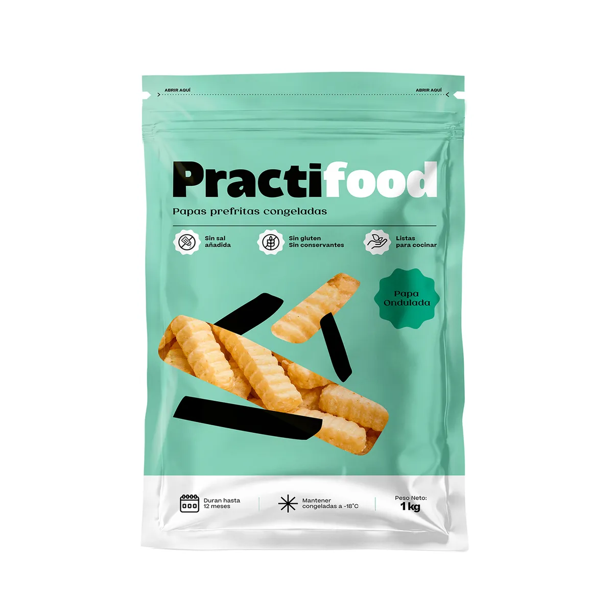PRACTIFOOD - Papa Ondulada PractiFood Bolsa 1 Kg