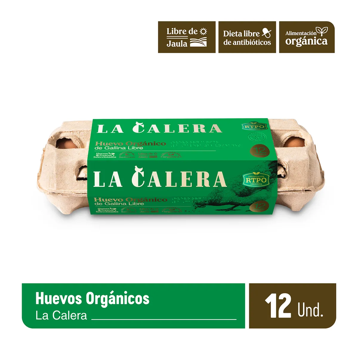 LA CALERA - Huevo Orgánico La Calera Bandeja 12 Und