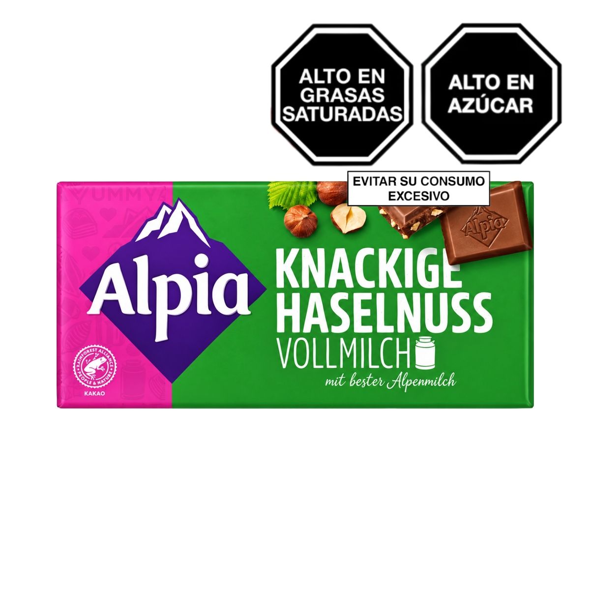 ALPIA - Tableta de Chocolate Alpia Frutos Secos Empaque 100 g
