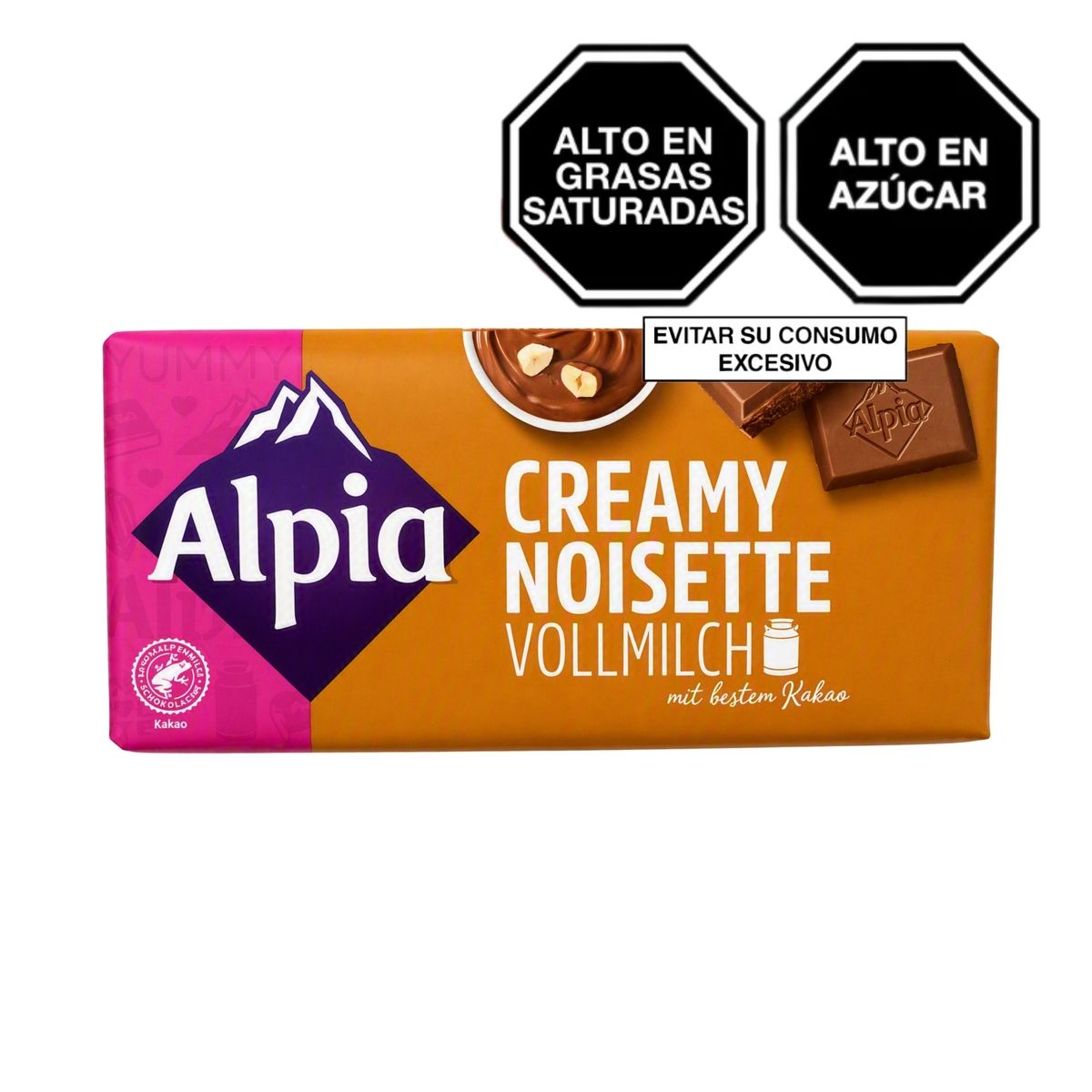 ALPIA - Tableta de Chocolate Alpia Leche Noisette Empaque 100 g