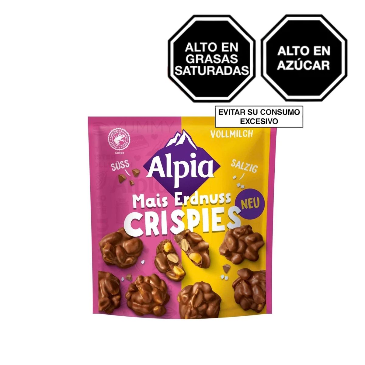 ALPIA - Chocolate Alpia Maíz Maní Doypack 130 g